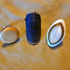 Black and Gold Statement Ring Jewelry